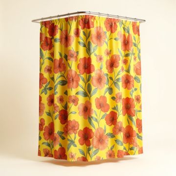 Mascher Floral Single Shower Curtain (synthetic illustration; no displayed measurements)