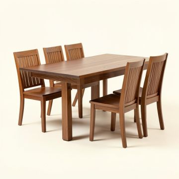 Alyun Butterfly Leaf Solid Wood Dining Set (synthetic illustration; no displayed measurements)