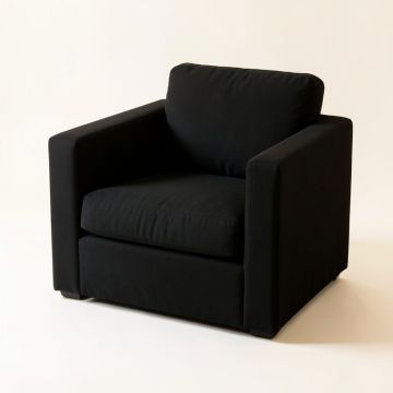 Cedar Bend Upholstered Armchair - Black (synthetic illustration; no displayed measurements)