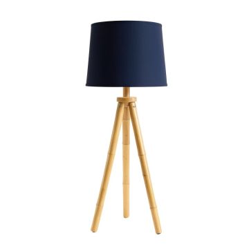 Vale Crest Floor Lamp With A Plain Fabric Shade - Navy (synthetic illustration; no displayed measurements)