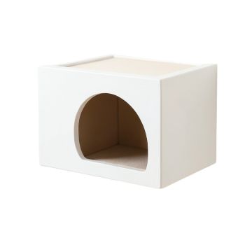 Clay Field Wall-Mounted Cat Perch - White