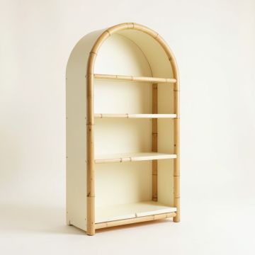 Slate Bluff Freestanding Bookcase - Cream (synthetic illustration; no displayed measurements)