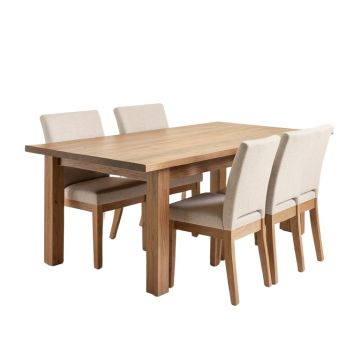 Alingtons 5 - Piece Rubberwood Dining Set