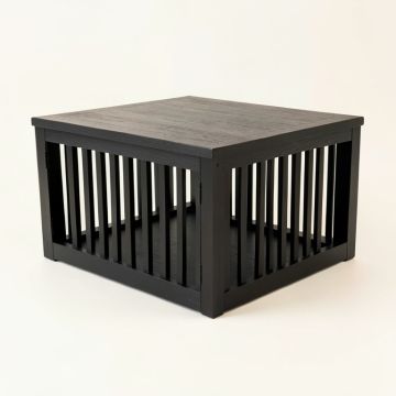 Brook Branch Empty Furniture-Style Pet Crate - Black (synthetic illustration; no displayed measurements)