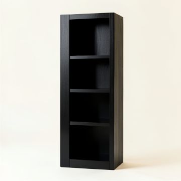 River Dell Narrow Cubby Tower - Black (synthetic illustration; no displayed measurements)
