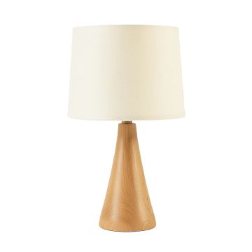 Flint Bend Table Lamp With A Plain Fabric Shade - Ivory (synthetic illustration; no displayed measurements)