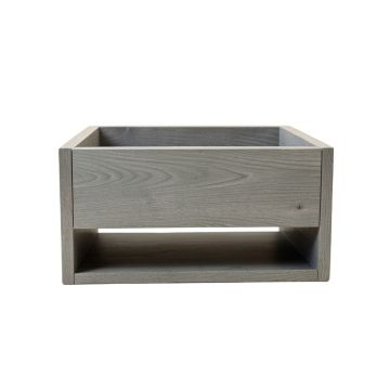 Stone Crest Empty Raised Planter - Gray