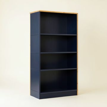 Flint Field Freestanding Bookcase - Navy (synthetic illustration; no displayed measurements)