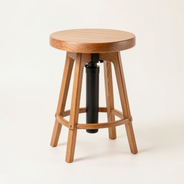 Thibodeaux Swivel Adjustable Height Bar Stool (synthetic illustration; no displayed measurements)