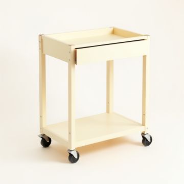 Clay Canyon Empty Rolling Workshop Cart - Ivory (synthetic illustration; no displayed measurements)
