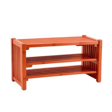 Hazel Bend Shoe Storage Bench - Terracotta
