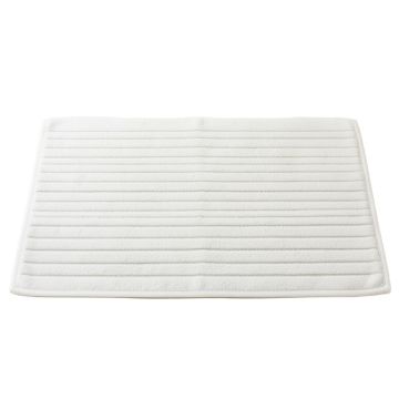Reed Edge Bath Mat - White