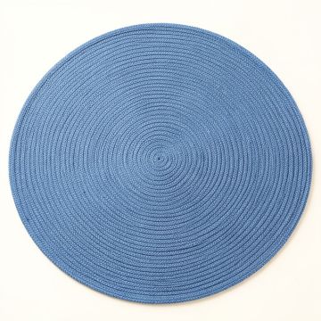 Rowan Crest Round Area Rug - Blue (synthetic illustration; no displayed measurements)