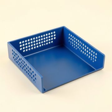 Elm Dale Empty Under-Desk Cable Tray - Blue (synthetic illustration; no displayed measurements)