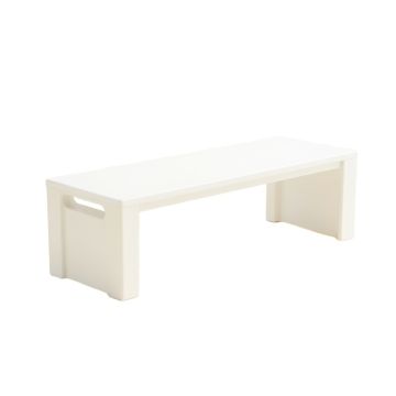 Wren Bluff Narrow Outdoor Storage Bench - White