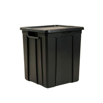 Slate Arc Closed Outdoor Storage Box - Black