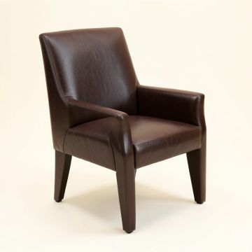 Deya Leather Upholstered Cross Back Side Chair Dining Chair In Espresso (synthetic illustration; no displayed measurements)