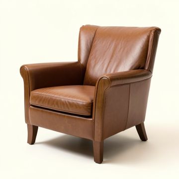 Morello 33 '' Wide Top Grain Leather Wingback Chair (synthetic illustration; no displayed measurements)