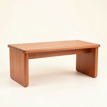 Cedar Edge Indoor Bench - Terracotta (synthetic illustration; no displayed measurements)