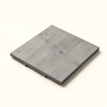 12 '' X 12 '' Composite Interlocking Deck Tile In Concrete Gray (synthetic illustration; no displayed measurements)