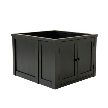 Dune Falls Empty Furniture-Style Litter Enclosure - Black