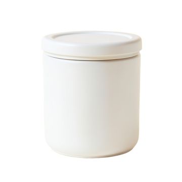 Sage Branch Storage Canister With Lid - White