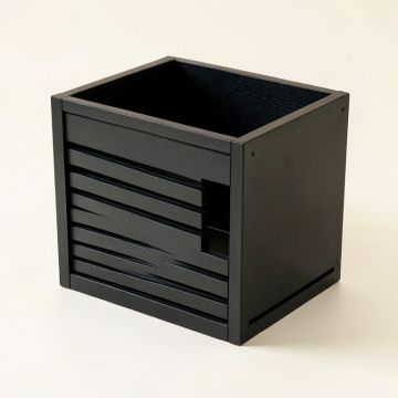 Olive Canyon Empty Furniture-Style Litter Enclosure - Black (synthetic illustration; no displayed measurements)
