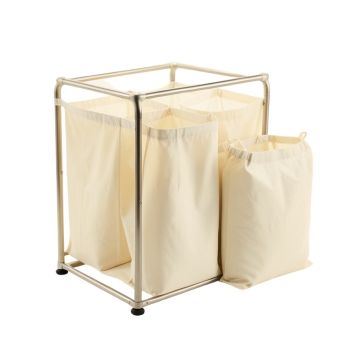 Glen Bend Laundry Sorting Station With Plain Removable Bags - Ivory