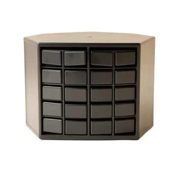 Field Bend Small-Parts Storage Drawer Cabinet - Black