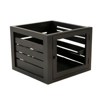 Linden Edge Empty Furniture-Style Pet Crate - Black (synthetic illustration; no displayed measurements)