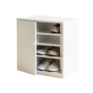 Two Row 10 Pair Shoe Storage Cabinet