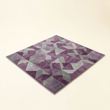 Subra Geometric Purple/Gray Area Rug (synthetic illustration; no displayed measurements)