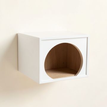 Willow Bend Wall-Mounted Cat Perch - White (synthetic illustration; no displayed measurements)
