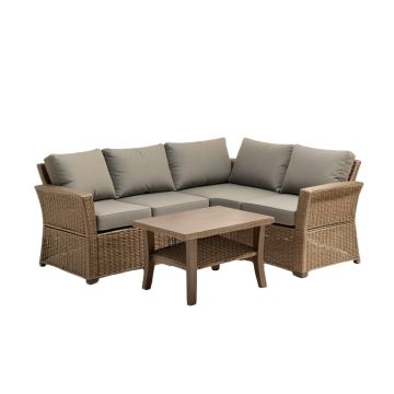 Allistor Outdoor 3 Piece Seating Group With Cushions
