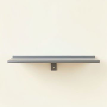 Pine Branch Wall-Mounted Shelf - Gray (synthetic illustration; no displayed measurements)