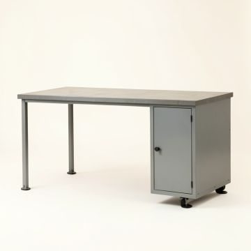 River Crest Empty Workshop Workbench - Gray (synthetic illustration; no displayed measurements)
