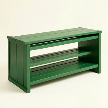 Glen Bend Shoe Storage Bench - Green (synthetic illustration; no displayed measurements)