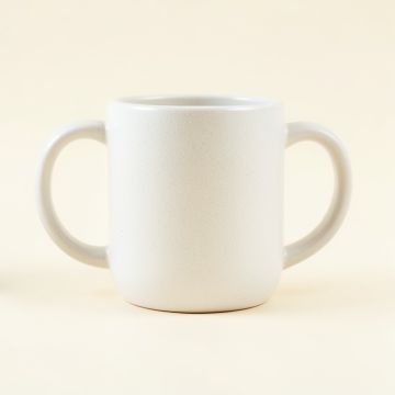 Fern Branch Ceramic Mug - White (synthetic illustration; no displayed measurements)