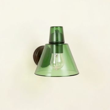 Brook Bluff Wall Sconce Mounted On A Plain Wall - Green (synthetic illustration; no displayed measurements)