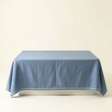 Hill Bend Flat Bed Sheet - Blue (synthetic illustration; no displayed measurements)