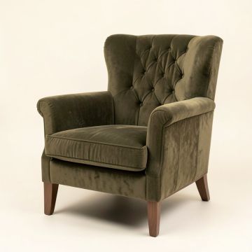 Ivo 30 '' Wide Tufted Wingback Chair (synthetic illustration; no displayed measurements)