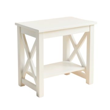 Linden Bridge Side Table - White