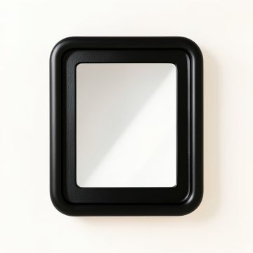 Flint Crest Framed Wall Mirror - Black (synthetic illustration; no displayed measurements)