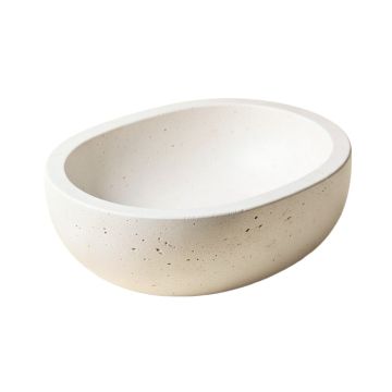 Matte Stone Oval Vessel Bathroom Sink