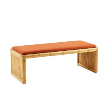 Ash Bend Indoor Bench - Terracotta