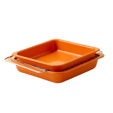 Ayesha Bakeware Double Batch Cookie Pan And Cooling Rack Set , 3-Piece