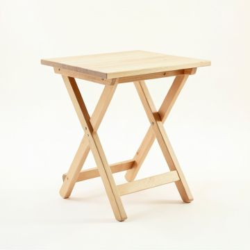Ridge Arc Compact Balcony Table - Beige (synthetic illustration; no displayed measurements)