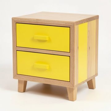 Ebonique 1 - Drawer Nightstand In Yellow (synthetic illustration; no displayed measurements)
