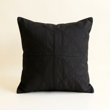 Stone Crest Filled Accent Pillow - Black (synthetic illustration; no displayed measurements)