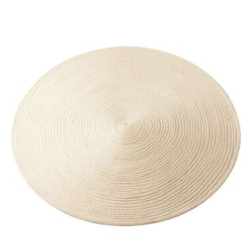 Laurel Bend Round Area Rug - Ivory